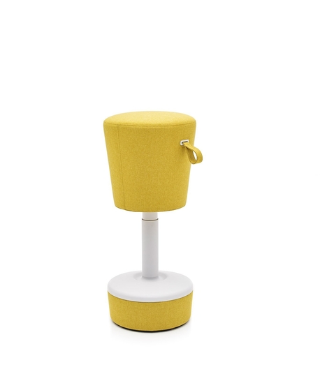 Ergonomiczna pufa obrotowa MICKEY żółta wysyłka 24h, (1) - Ergonomiczne fotele i krzesła obrotowe  - Wysyłka 24H